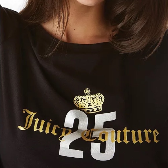 JUICY COUTURE 25th Anniversary Gold Crown Crop T - Picture 2 of 8